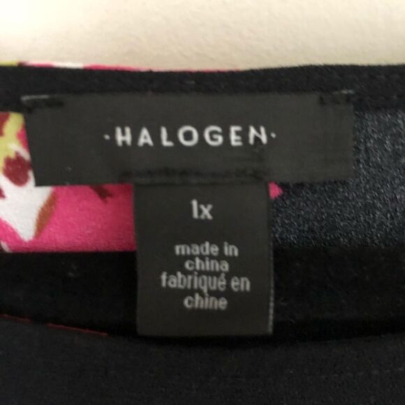 Halogen Plus Size Long Sleeve Floral Blouse Size 1X - Picture 3 of 8